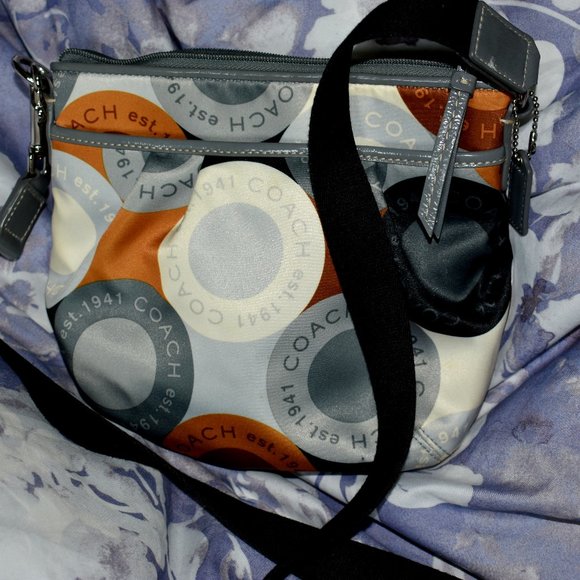 Coach satin crossbody purse - Picture 1 of 3